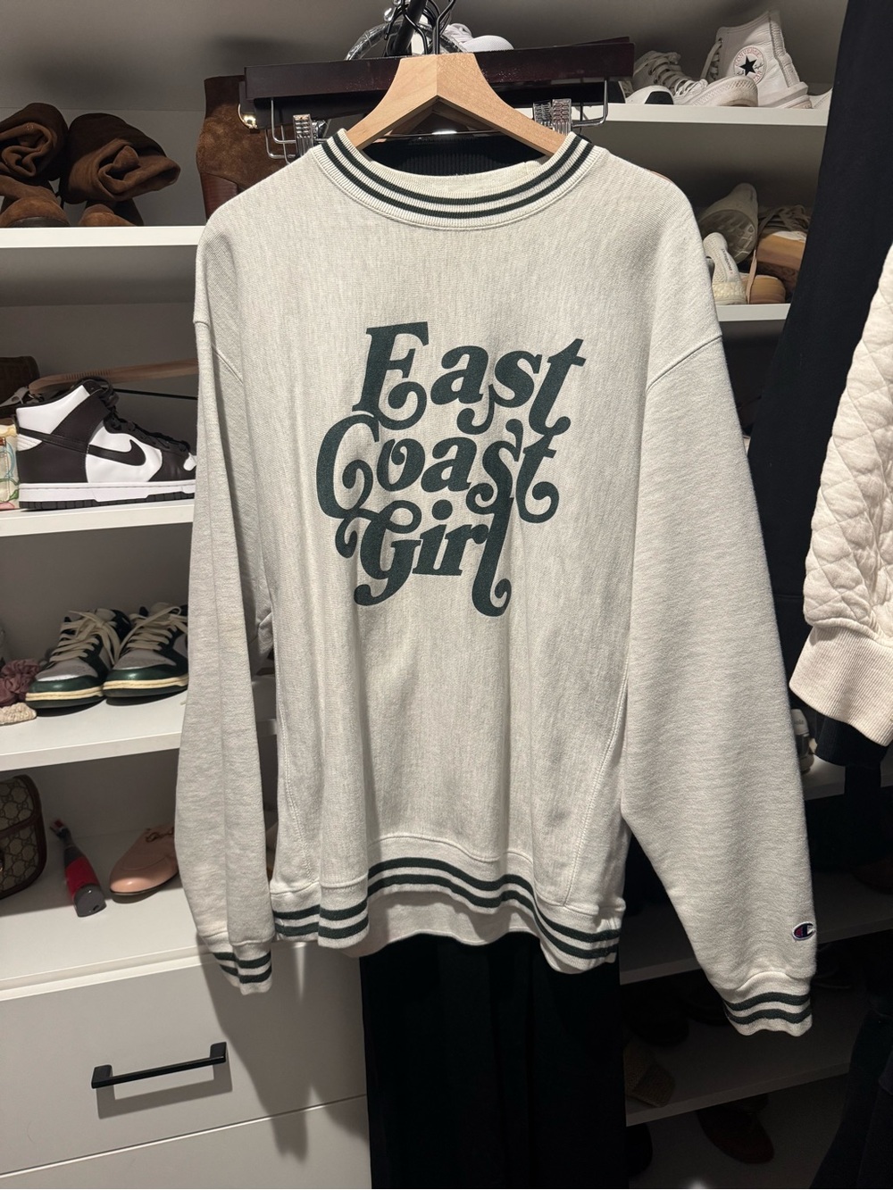 East Coast Girl Champion Reverse Weave Crewneck